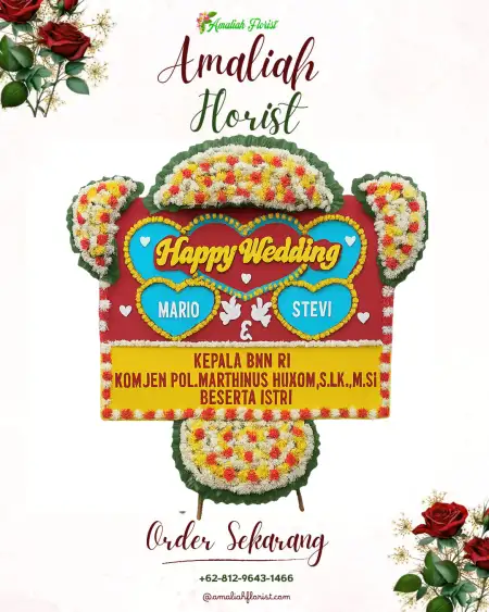 Papan Bunga Pernikahan Mronjo